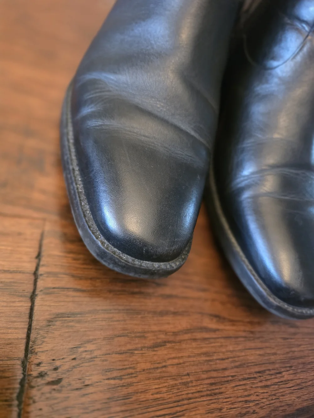 Men's Black Leather Chukka Boots with Side Zipper